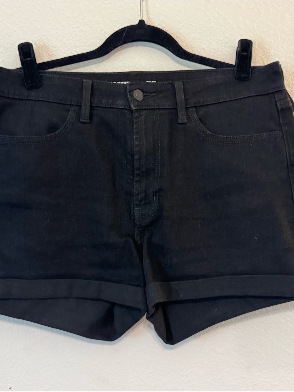 Old Navy Black Cuffed Jean Shorts